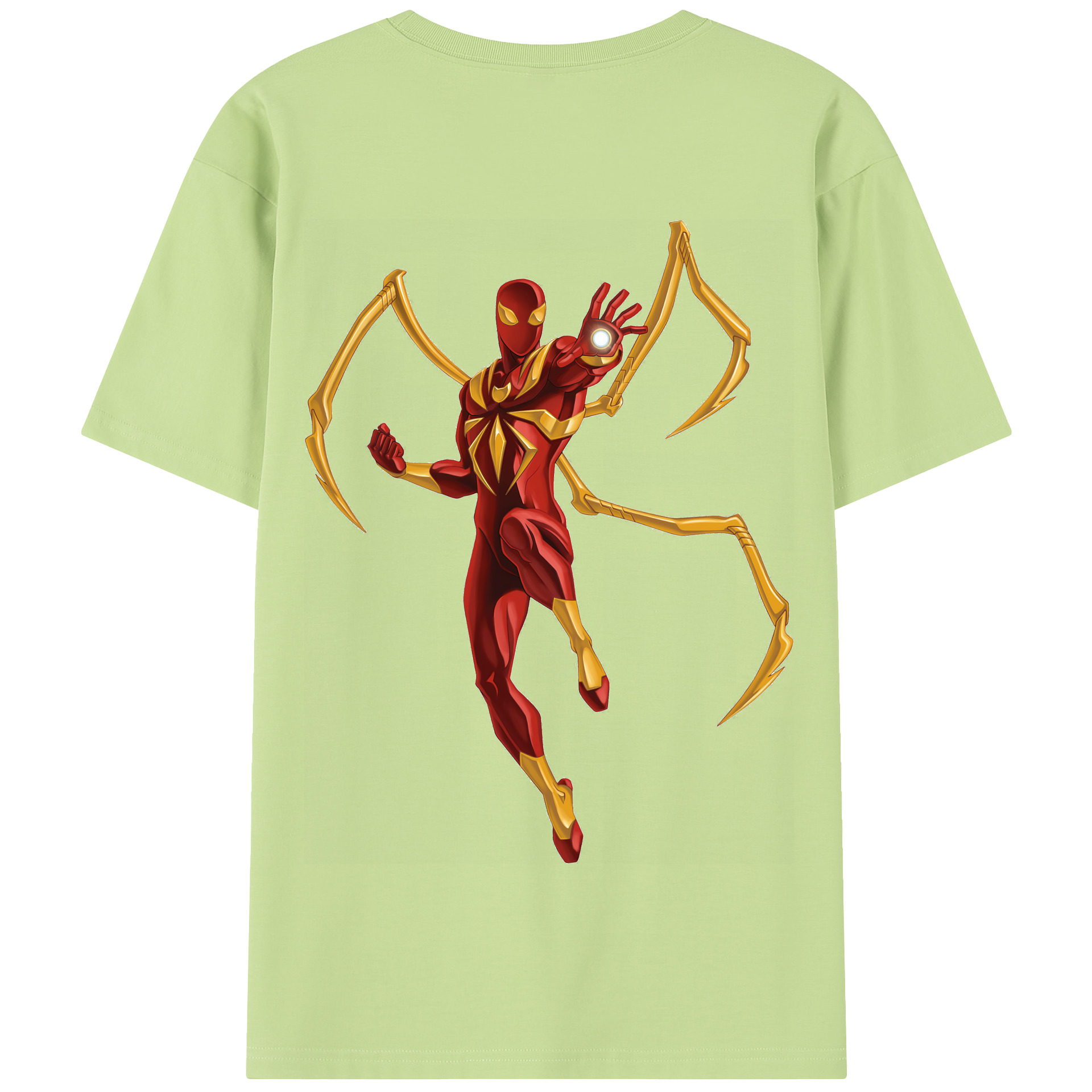（画像用） Spider Man スパイダーマン 綿100％半袖Tシャツ（背面プリント）